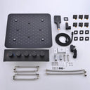 Bathroom 20inch 50x50cm Shower Head Panel Faucet Rain Mist Laterfal Jets Thermostatic Valve Mixer System SPA Massage
