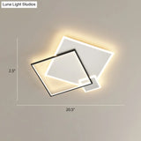 Bedroom Brilliance In A Stack: Minimalistic Led Metal Flush Mount Ceiling Ligh