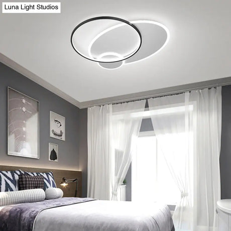 Bedroom Brilliance In A Stack: Minimalistic Led Metal Flush Mount Ceiling Ligh