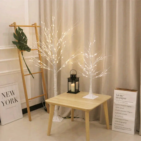 Birch Tree Lights Glow Led Christmas Simulation New Year 0.6M Desktop(24 Lamps) Floor Lamps