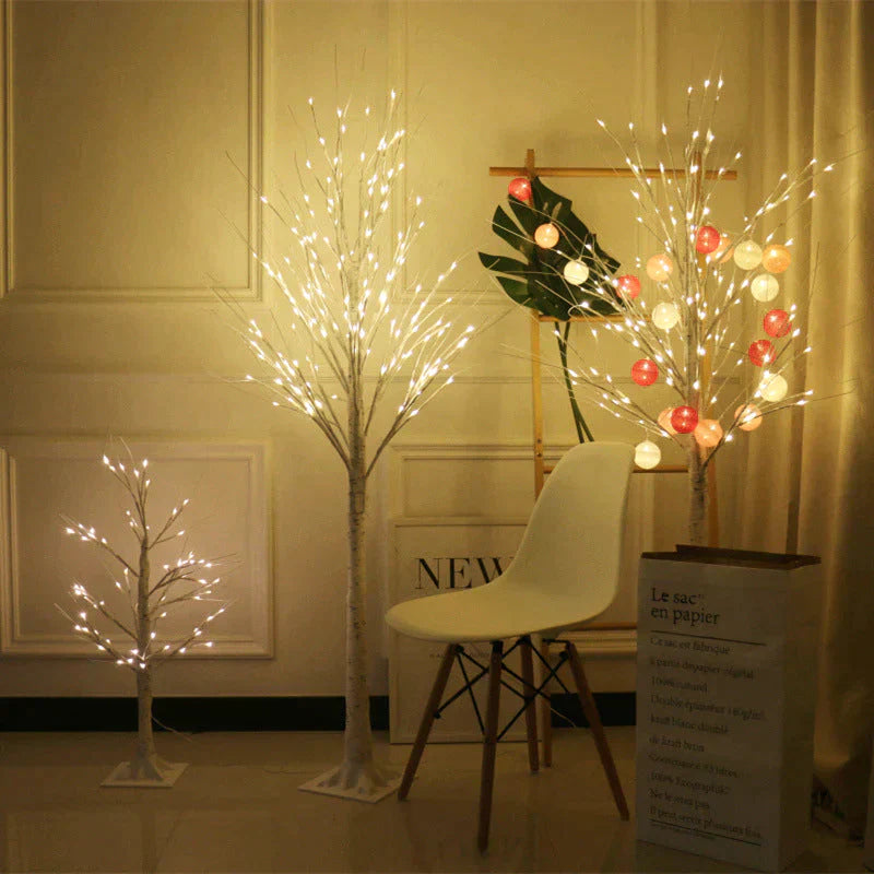 Birch Tree Lights Glow Led Christmas Simulation New Year Floor Lamps