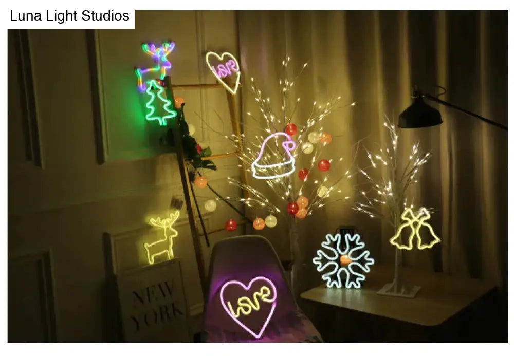 Birch Tree Lights Glow Tree Lights LED Christmas Simulation Tree New Year Lights Floor Lamps