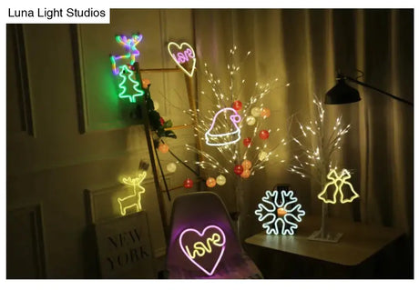Birch Tree Lights Glow Tree Lights LED Christmas Simulation Tree New Year Lights Floor Lamps