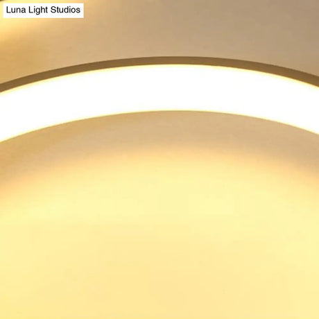 Black Acrylic Circle Ring Ceiling Light With 4 Flush Mounts For Living Room