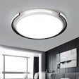 Black and White Round Ceiling Light with Acrylic Shade - Minimalism LED Flush Mounted Lamp Black-White / 18’’ / White