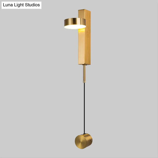 Black/Gold Led Flush Mount Wall Sconce - Sleek & Stylish Metallic Lighting Fixture