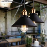 Black Industrial Wrought Iron Hanging Pendant Light For Barn Farmhouse & Porch