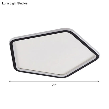 Black Minimalist Led Ceiling Light In Warm/White Available 3 Sizes