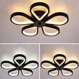 Black Minimalistic Metal Led Semi Flush Ceiling Mount Light For Corridor 5 / Third Gear