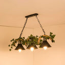 Black Retro Metal Pendant Light - Industrial Hanging Island Fixture 3 /