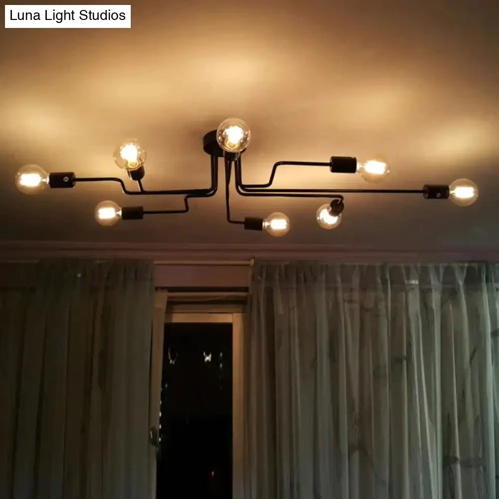 Black Vintage Ceiling Lights Kitchen Fixtures For Dining Room Restaurant Decor Indoor Home Lamp E27