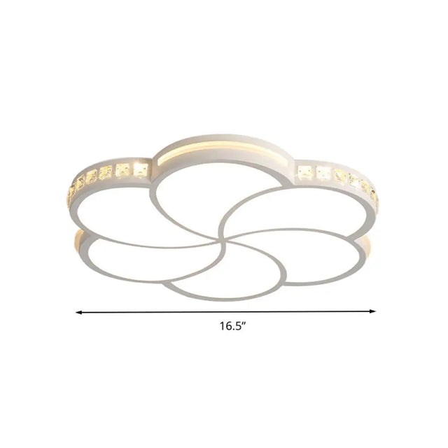 Blossom Flush Mount Ceiling Light Fixture For Living Room - Elegant Acrylic Art Deco Design