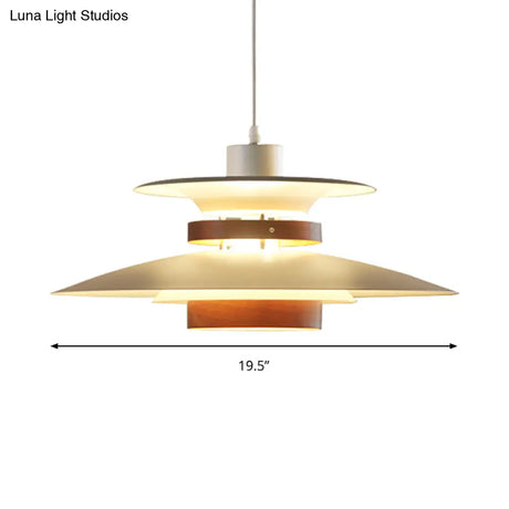 Bookstore Ufo Pendant Light: Creative Metal Hanging Light With Adjustable Cord