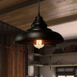 Bowl Suspension Pendant Light In Black - Industrial Style Metal 1 For Dining Room