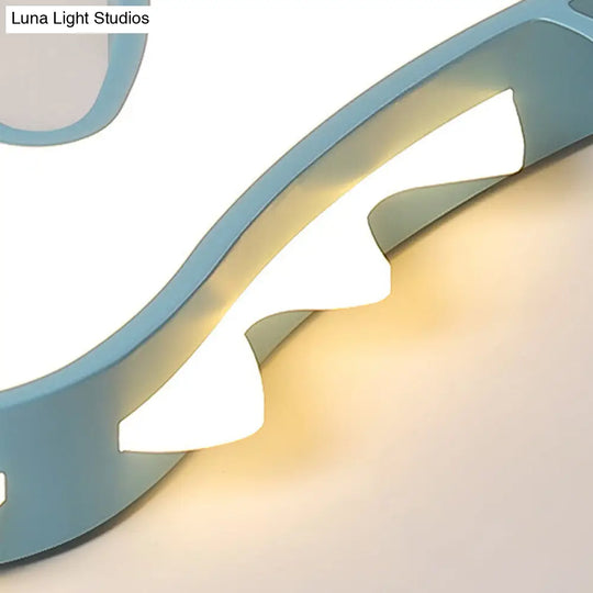Boys Girls Led Ceiling Light: Dancing Dragon Acrylic Cartoon Flush Fixture