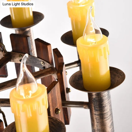 Brass Metal Vintage Hanging Chandeliers For Coffee Shop And Living Room Candle-Inspired Lighting
