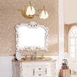 Brass Scalloped Sconce Vanity Light With Opal Glass For Bathrooms - Vintage Fixture 2 /