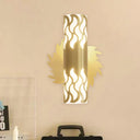 Brass Wall Mount Led Sconce Lamp - Unique Tubular Design For Bedroom Lighting / B