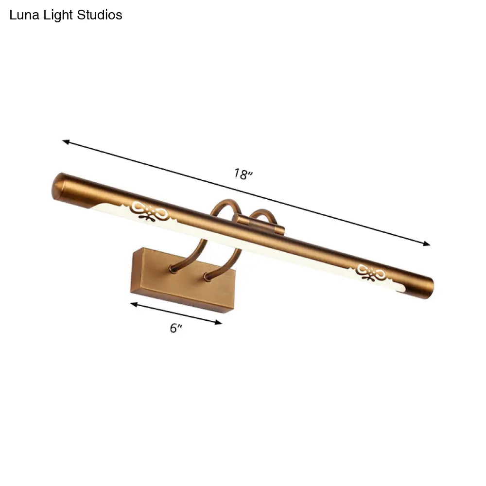 Bronze Modern Led Wall Sconce Light For Bathroom Vanity - Available In 18 Or 29.5 Width