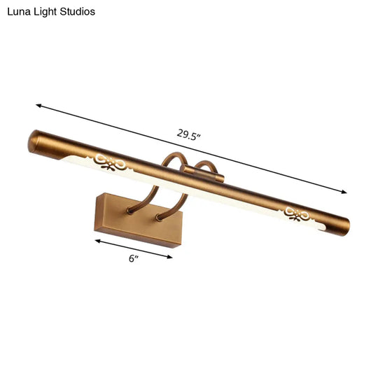 Bronze Modern Led Wall Sconce Light For Bathroom Vanity - Available In 18 Or 29.5 Width