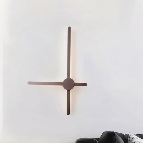 Brown Metal Post Modern Wall Sconce - Stylish Living Room Lighting / White A