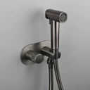 Brush Rose Gold Hand Held Bidet Sprayer Douche Toilet Kit Brass Bidet Faucet Set Hot and Cold Valve Set Jet Bathroom