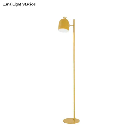 Candy Colored Metal Floor Light - Stylish Macaron Design For Living Room