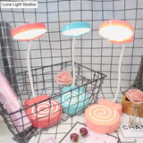 Candy-Styled Study Desk Light With Flexible Gooseneck Perfect For Girls Bedrooms