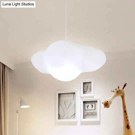 Cartoon Cloud 1-Head Plastic Hanging Light For Playroom