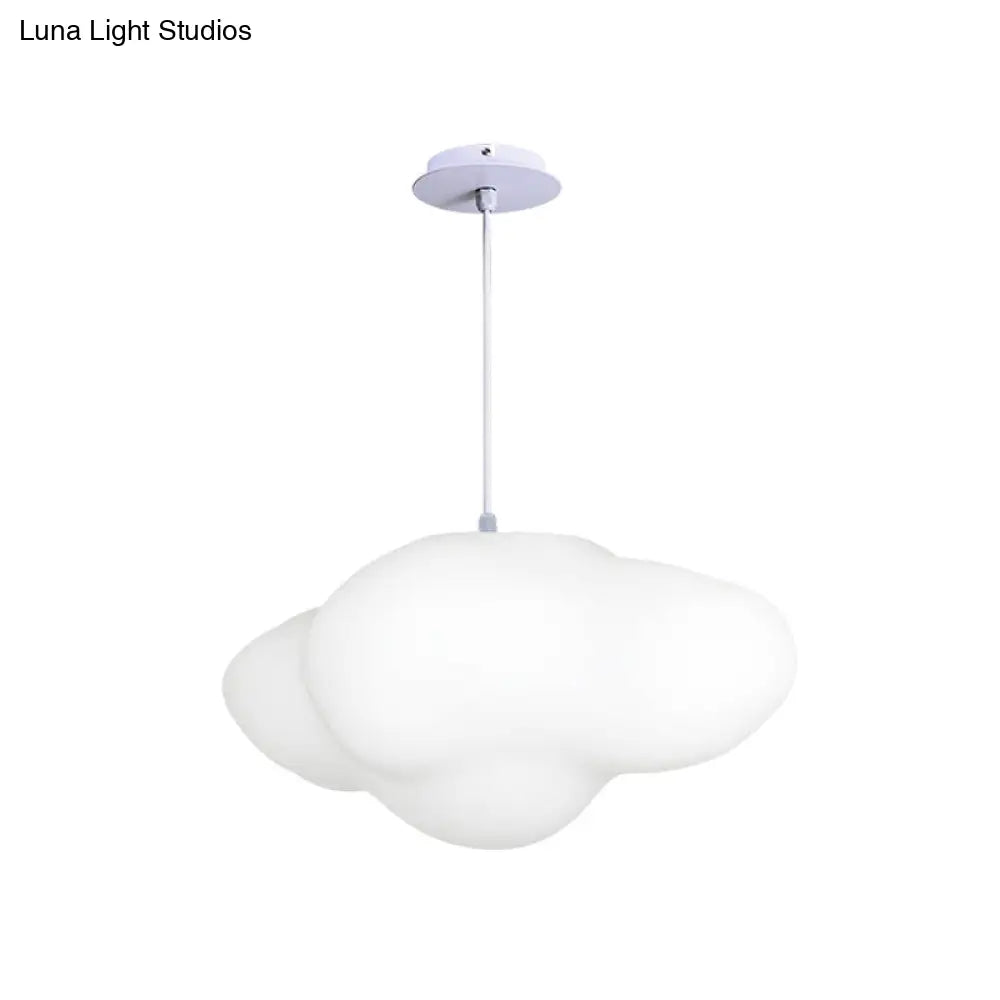 Cartoon Cloud 1-Head Plastic Hanging Light For Playroom