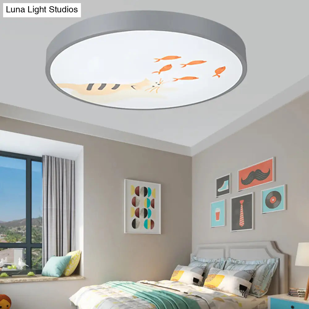 Cartoon Flush Mount Acrylic Ceiling Light Fixture For Living Room