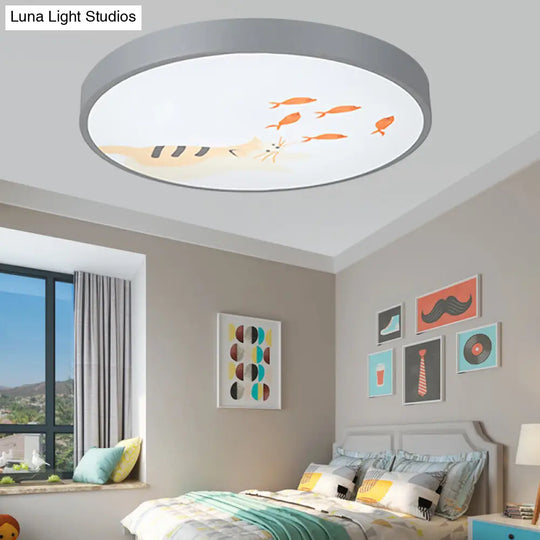 Cartoon Flush Mount Acrylic Ceiling Light Fixture For Living Room
