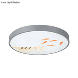 Cartoon Flush Mount Acrylic Ceiling Light Fixture For Living Room