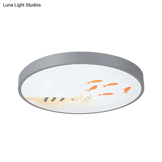 Cartoon Flush Mount Acrylic Ceiling Light Fixture For Living Room