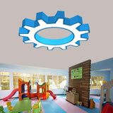 Cartoon Led Ceiling Light In Yellow/Blue Available 3 Sizes: 16/19.5/23.5 Blue / 16