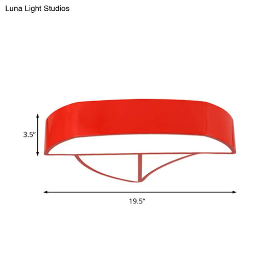 Cartoon Ship Led Ceiling Flush Mount Light For Nursing Room Or Kitchen