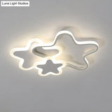 Cartoon Star Led Flush Mount Ceiling Light Fixture For Kids Room White / 16.5 Third Gear