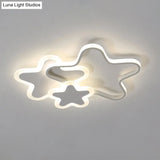 Cartoon Star Led Flush Mount Ceiling Light Fixture For Kids Room
