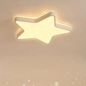 Cartoon Star Led Flush Mount Ceiling Light For Children’s Bedroom In Warm/White (Pink/Blue/White)