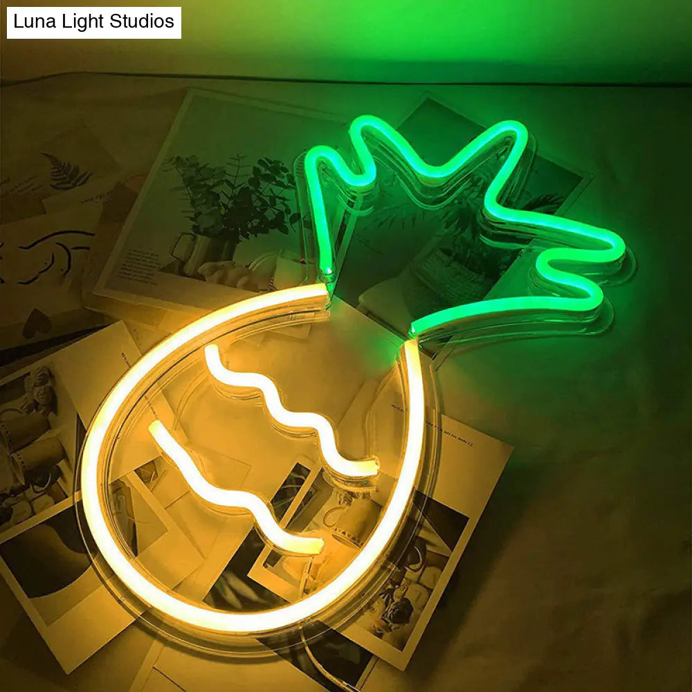 Cartoon Usb Neon Night Light For Living Room - Artistic Wall Lighting