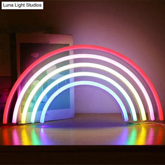 Cartoon Usb Neon Night Light For Living Room - Artistic Wall Lighting