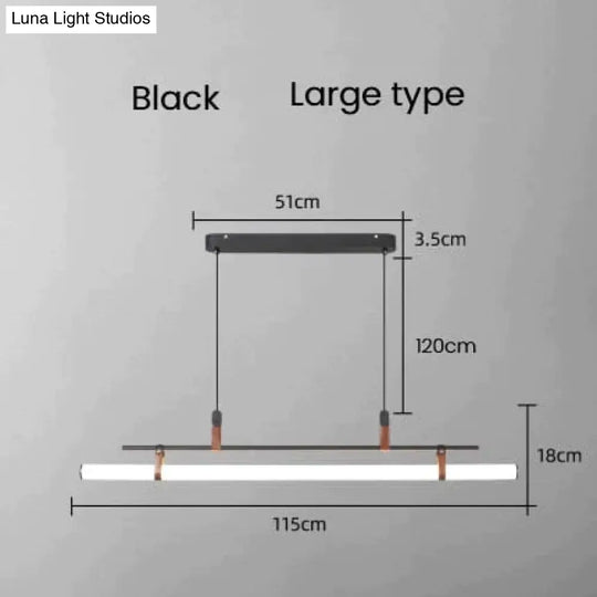 Casia V - Modern Linear LED Bar Pendant Lamp For Dinning Room Kitchen Office Space pendant Light