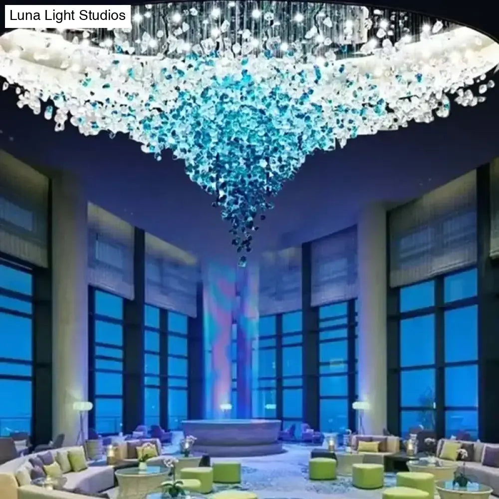 Cavaria Stone Crystal LED Chandelier – Grand Luxury Lighting
