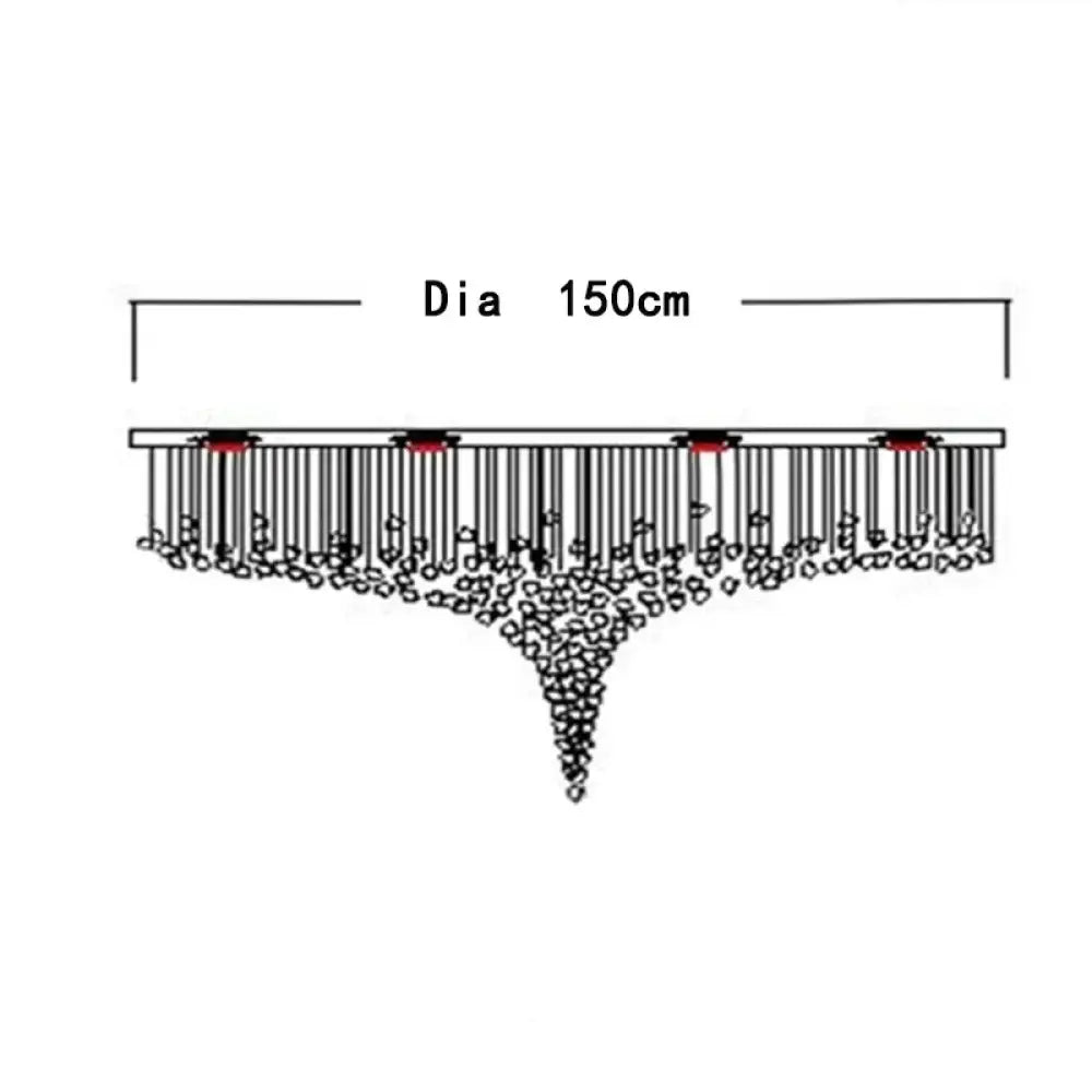 Cavaria Stone Crystal LED Chandelier – Grand Luxury Lighting Dia150cm / Green Stone / Cool Light