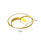 Ceiling Lamp LED Bedroom Lamp Simple Light Luxury Creative Warm Romantic Master Bedroom Lamp Gold / Dia60CM / Warm