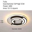 Ceiling Lights Round Shape LED Ceiling Light For Bedroom Kids Luminaire Creative Lighting Fixture 56x56x6cm 68w