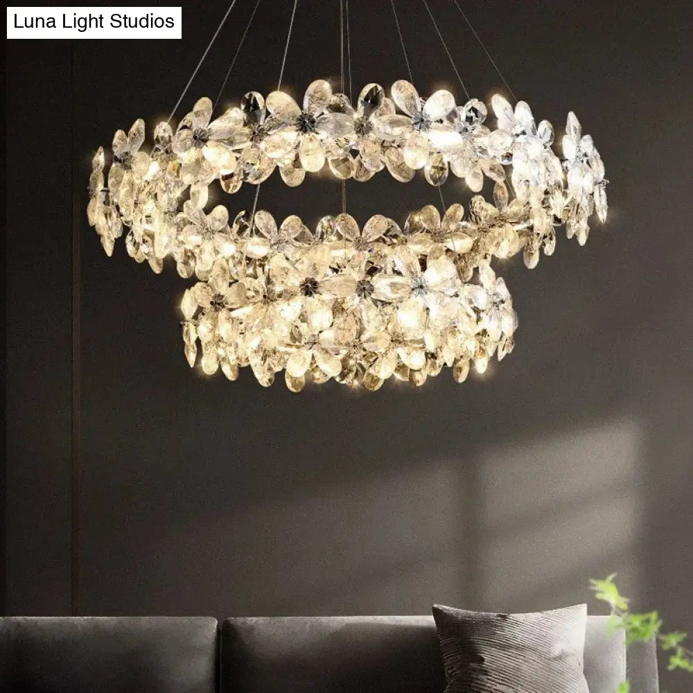 Celestia Modern Petal Crystal Chandelier – Luxury Chandelier