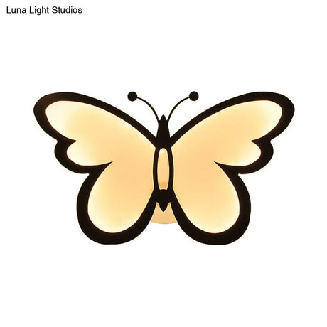 Chic Butterfly Flush Mount Light - Ideal For Girls’ Bedroom