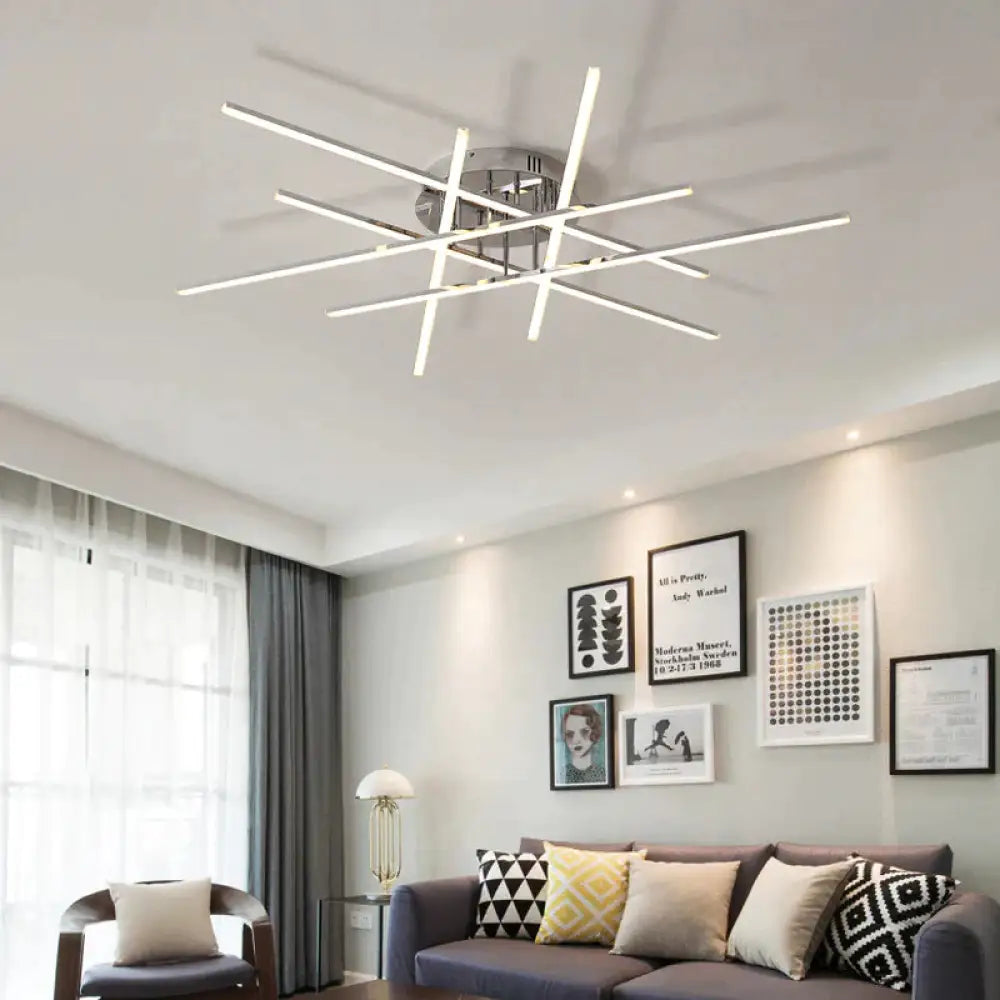 Chrome Plated Finish Modern Led Ceiling Lights For Living Room Bedroom Study Home Deco Lamp