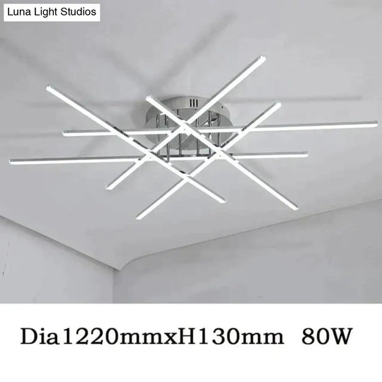 Chrome Plated Finish Modern Led Ceiling Lights For Living Room Bedroom Study Home Deco Lamp